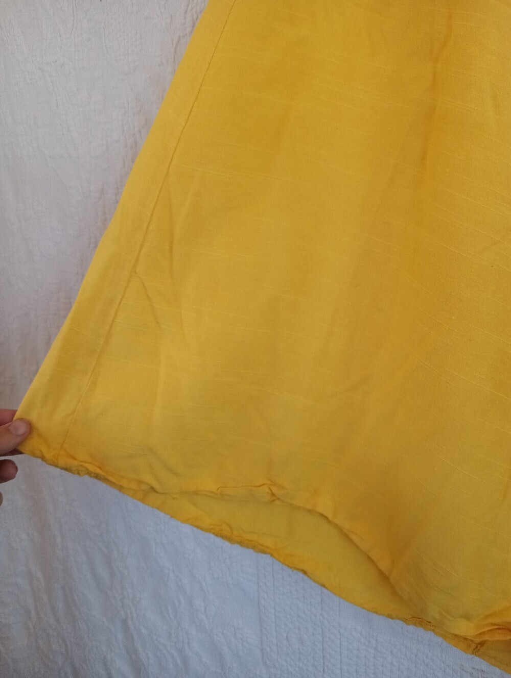 Vintage Sunny Yellow A-Line Midi Skirt Button Down Retro Preppy 60s 70s Colorful - Picture 11 of 13